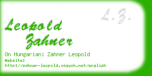 leopold zahner business card